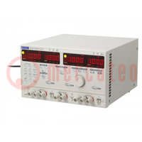 Power supply: laboratory; linear,adjustable,multi-channel; 0÷3A