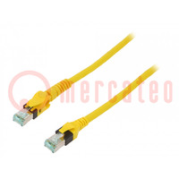 Patch cord; S/FTP; 6a; stranded; Cu; PUR; yellow; 20m; 27AWG; Cores: 8