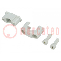Fixing clamp; Cable P-clips; ØBundle : 5÷14mm; W: 12mm; light grey