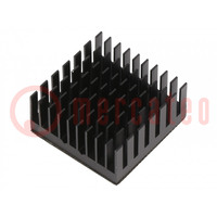 Heatsink: extruded; grilled; BGA; black; L: 31mm; W: 31mm; H: 14.5mm