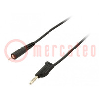 Conduttore di misurazione; 70VDC; 33VAC; 10A; con presa 4mm; L: 1m