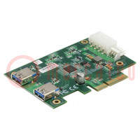 Serial port card; PCI,PCIe x4 Gen.3; USB 3.2 Gen 2 x2; 10Gbps