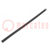 Heat shrink sleeve; glueless; 2: 1; 4.8mm; L: 1m; black; polyolefine