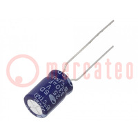 Capacitor: electrolytic; THT; 330uF; 25VDC; Ø8x11.5mm; ±20%; 2000h