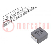Inductor: wire; SMD; 4.7uH; 22.5A; 8.7mΩ; ±20%; 10.9x10x6mm; ETQP6M