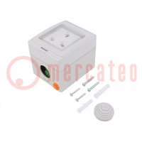 Power socket; S55; 100÷240VAC; IP55; -10÷40°C; Interface: LAN,WiFi