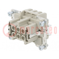 Connector: HDC; contact insert; female; EPIC H-BE; PIN: 6; 6+PE