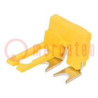 Comb bridge; ways: 2; yellow; Width: 8mm; SNK; Ht: 24.6mm; -55÷110°C