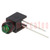 LED; in housing; green; 3mm; No.of diodes: 1; 30mA; Lens: green; 60°