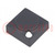Botón; rectangular; gris; poliámido; 15,5x15,5mm