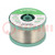 Soldering wire; Sn99,3Cu0,7; 0.7mm; 250g; lead free; reel; 2.5%