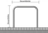 Schake Rohrbügel Edelstahl OD Ø 48 mm - 1000 x 800 mm