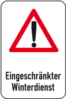 Modellbeispiel: Winterschild/Verkehrszeichen Eingeschränkter Winterdienst, Art. 14711/14712