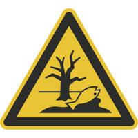 Warnschild auf Bogen, Folie, Warnung vor umweltgefährdenden... Stoffen, 5,0cm DIN EN ISO 7010 W072