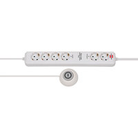 brennenstuhl Eco-Line Comfort Switch Plus 6er Steckdosenleiste, weiß