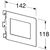Skizze zu Supporto reggilibro 10801, 142 x 118 mm, acciaio bianco (simile RAL 9003)