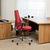 Bürostuhl / Drehstuhl PRO-TEC 200 Stoff rot Alu poliert hjh OFFICE