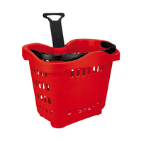 Roller Basket „TL-1“ | winkelmand 55 liter | rood, ca. RAL 3020