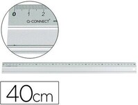 Regla metálica aluminio (40 cm) de Q-Connect