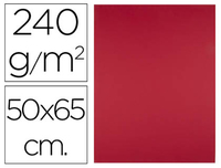 CARTULINA LIDERPAPEL 50X65 CM 240G/M2 ROJO NAVIDAD