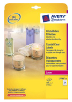 Avery L7780-25 printeretiket Transparant