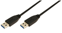 LogiLink 2m USB A - USB A 3.0 M/M USB kábel USB 3.2 Gen 1 (3.1 Gen 1) Fekete