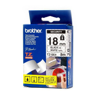 Brother TZ-SE4 labelprinter-tape Zwart op wit