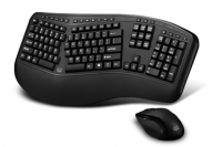 Adesso Tru-Form 1500 keyboard Mouse included RF Wireless QWERTY US English Black