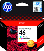 HP Oryginalny, trójkolorowy wkład atramentowy 46 Ink Advantage