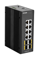 D-Link DIS‑300G‑12SW Vezérelt L2 Gigabit Ethernet (10/100/1000) Fekete