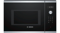 Bosch Serie 6 BFL554MS0 mikróhullámú sütő Beépített Egyszerű mikrohullámú sütő 25 L 900 W Fekete, Rozsdamentes acél