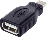 Renkforce RF-4279524 tussenstuk voor kabels USB Type-C USB Type-A Zwart
