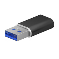 AISENS Mini Adaptador USB 3.2 Gen2 / USB 2.0 3A, Tipo USB-C/H-A/M, Negro