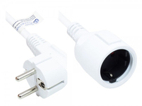 Alcasa P0102-W020 Stromkabel Weiß 2 m Netzstecker Typ E+F Netzstecker Typ F