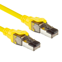 ACT Gele 1 meter SFTP CAT8 patchkabel snagless met RJ45 connectoren