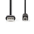 Nedis CCGL60101BK30 cable USB 3 m USB 2.0 USB A USB B Negro