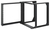 Intellinet 19" Wall Mount Open Frame Network Rack, 9U, Front-hinged Swing Frame Flat Pack, 2-Post, 17.7 in. Depth, Black RAL 9004