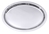 Bankettplatte, oval aus Edelstahl 18/10, hochglänzend, glatt auslaufender Rand,