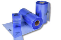 LDPE Schlauchfolie VCI, Antikorrosionsfolie, Breite 200mm x Länge 200m, 100my, Blau-Transparent