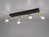 LED Deckenstrahler Messing/Schwarz dimmbar 4 flammig, Balken 60cm breit