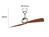 Ausgefallener Deckenventilator LINK mit Fernbedienung, Ø 137cm Holzoptik