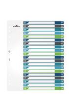 Durable 20 Part Numbered Tab Punched Index Dividers + Cover | A4+ | Colour Coded