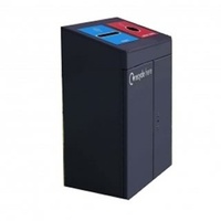 Double Recycling Unit - 160 Litre - Textured Black (PCT9005)