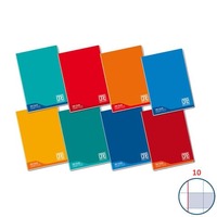 Quaderno Maxi One Color 100 Gr Didattico A4 - quadretti 10+ - colori assortiti - 18+1 fogli - 7044