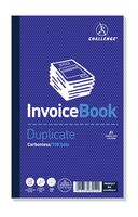 Challenge Duplicate Invoice Book 210x130mm Card Cover With VAT 100 Sets Pack 5 1