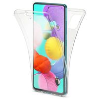 NALIA 360 Degree Bumper compatible with Samsung Galaxy A51 Case, Ultra-Thin Silicone Full-Cover Front & Back Skin with Screen Protector, Slim Protective Complete Mobile Phone Co...