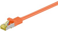 RJ45 Patchkabel CAT 6A S/FTP (PiMF), 500 MHz mit CAT 7 Rohkabel, orange, 20 m - LSZH halogenfreier K