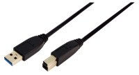 Kabel USB 3.0 Anschluss A->B 2x Stecker, 2m, LogiLink® [CU0024]