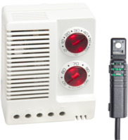 Hygrotherm mit externem Sensor, 2 m, 24-48 V, 0-60 °C, 50-90 % rF, (L x B x H) 6
