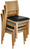 Stuhl Stak Kunstleder; 48x51x86 cm (BxTxH); Sitz schwarz, Gestell hellbraun; 2